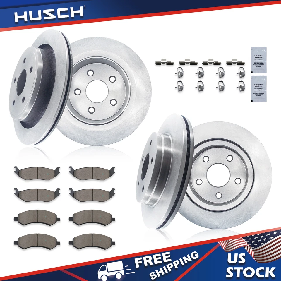 Front Rear Disc Rotors Brake Pads Kit for CHRYSLER/RAM/DODGE Foto 1 de 4