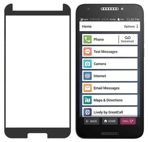 Rigide Tempered Glass Screen Protector Fissure pour Greatcall Jitterbug Smart2 - Photo 1 sur 5