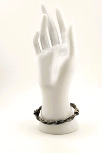 Vintage Sterling Silber 925 verdrehtes Seil Armreif Armband 7,5" - einzigartiges Design 16g - Bild 1 von 10