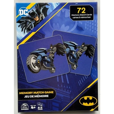 DC Batman Memory Match Game – 72 Cards – Spin Master – Ages 4+ – NEW - Image 1 of 4