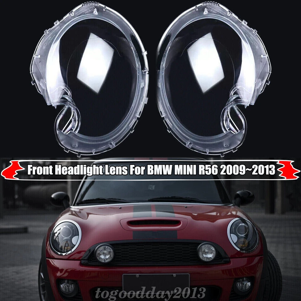 For BMW Mini Cooper R56 2009-13 Pair Headlight Lens Headlamp Diffuser Lens - Image 1 of 4
