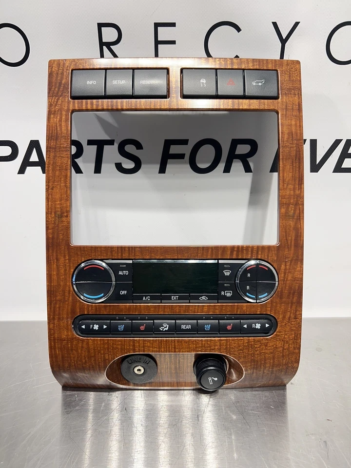 2007-2011 FORD ЭКСПЕДИЦИИ ЦИФРОВОЙ AC КЛИМАТ-КОНТРОЛЬ НАГРЕВАТЕЛЬ ПЕРЕКЛЮЧАТЕЛЬ ДЕРЕВЯННАЯ ПАНЕЛЬ OE - Изображение 1 из 4