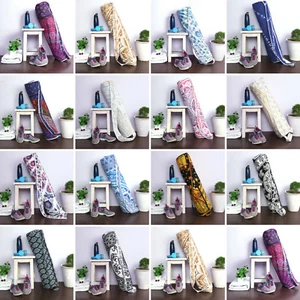 Yoga Mat Bag Exercise Carrier Cotton Tote Adjustable Strap Full Zip Shoulder Bag - Picture 1 of 72