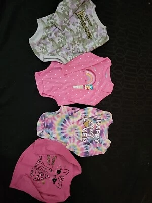 4 bodys de manga larga para bebé niña talla 18 meses gráficos Foto 1 de 4