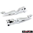 Chrome Clutch + Brake Flame Hand Levers For 1996-2012 Harley Davidson Softail