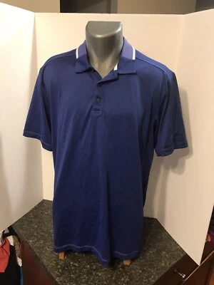 Jack Nicklaus Stay Dri Men’s Golf Polo Shirt Large Blue Polyester - Image 1 of 4