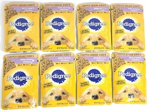 Pedigree Chopped Ground Dinner With Hearty Chicken Flavor Dog Food 8 Pouches - Picture 1 of 3