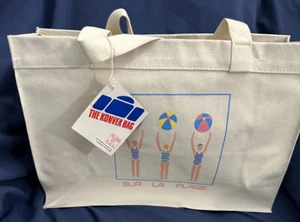 Vintage 16” x 11” Canvas Beuteltasche Tasche mit Henkeln von Konvex Made in USA. Neu Mit Etikett - Bild 1 von 6