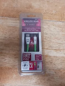 Wireless Gear Micro USB Cable Connectors Sync & Charger Cable Model #G0227 Green - Picture 1 of 8