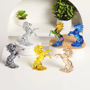 Farbe Kristall Galant Pferd Figur Sammlerstück Glas Pferd Ornament Wohndeko - Bild 1 von 9