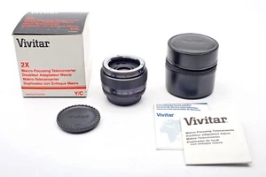 Vivitar 2x Macro-focusing teleconverter Variable Extension Tube++Contax/Yashica - Picture 1 of 11