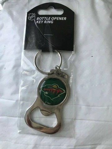 Minnesota Wild NHL Bottle Opener Keychain Key Ring - NEW - SEALED Cover