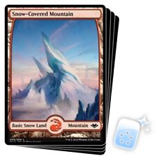 Snow-covered Mountain (full-art) X4 M/NM Magic MTG Modern Horizons