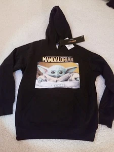 Authentic Star Wars The Mandalorian Grogu Hooded Sweatshirt Youth S (8), New - Picture 1 of 5