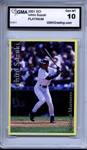 2001 Ichiro Suzuki Platinum Rookie GMA 10 Gem Mint - Picture 1 of 2