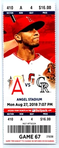 Boleto de novato Ohtani 2018, jonrón #15 27/08/18, MVP - Imagen 1 de 2