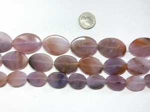 Lila Ozean Jaspis Oval Perlen 25mm/30mm/35mm 16'' Vintage Edelstein Lagerware - Bild 1 von 7