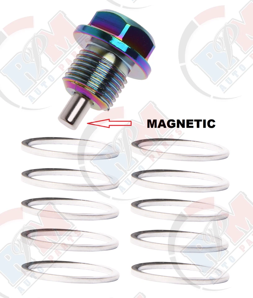 MAGNETIC Neo Chrome Oil Drain Plug ADP541NEO + 10 Washers for Hyundai & Kia - Image 1 of 1