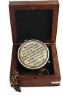 Brass Compass Engraved With Religious Scripture Verse Joshua 1:9, Gift For Son,