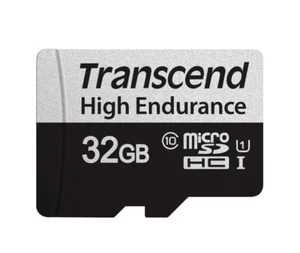 32GB Transcend High Endurance 350V microSDXC Memory Card CL10 UHS-I for Dashcams - Picture 1 of 3