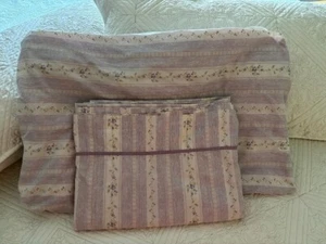 TREASURES BY RACHEL ASHWELL FLORAL LILAC RIBBON FLAT / FITTED QUEEN SHEETS #430 - Picture 1 of 11