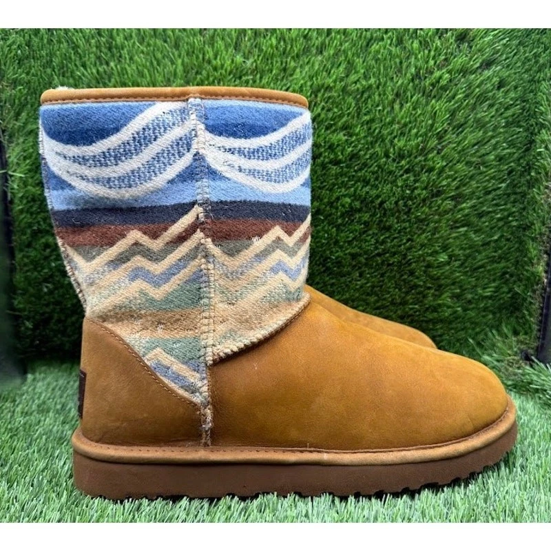 UGG Women's Pendleton Classic Southwest Aztec Brown Boot 1011215 – Size 10 - Image 1 of 4