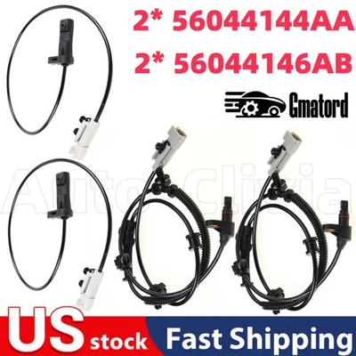 Set of 4 ABS Speed Sensors Front & Rear For 06-10 Jeep Commander Grand Cherokee Foto 1 de 4