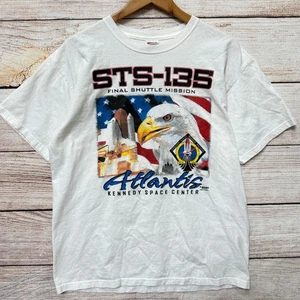 Vintage Anvil STS-135 Atlantis Shuttle Mission NASA White Eagle Space Shirt L - Bild 1 von 10