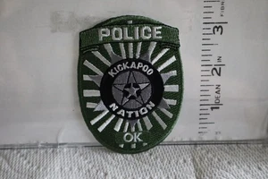 tribal indian police patch KICKAPOO NATION POLICE OKLAHOMA  GREEN - Picture 1 of 1
