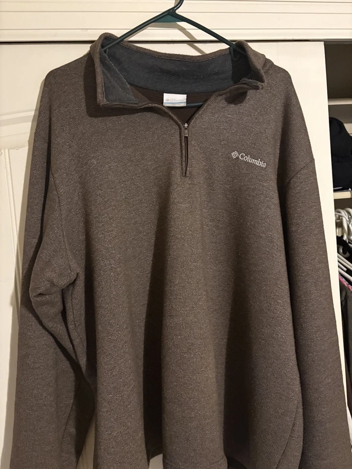 Columbia 1/4 Cremallera Polar Sudadera Para Hombre XXL Marrón Manga Larga Exterior Foto 1 de 3