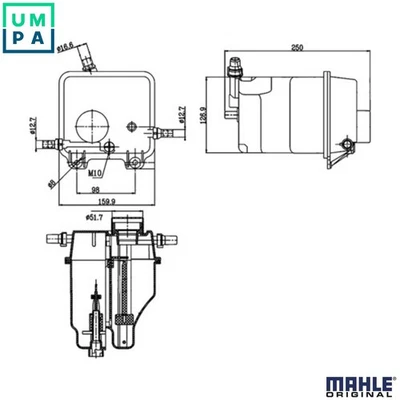 EXPANSION TANK COOLANT CRT 125 000S FOR BMW X5/SAV/E53 M54B30 3.0L 6cyl N62B44 - Image 1 of 4