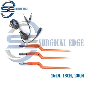 Non-Stick Bayonet Bipolar Forceps 3 Pcs & 3mtr Cord High Quality - Picture 1 of 4
