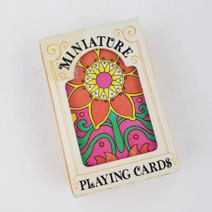 Vintage Hoyle Miniatur Spielkarten - Flower Power Design - Stancraft Products - Bild 1 von 3