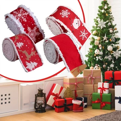 Christmas Velvet Ribbon Rolls 2 Pack for DIY Fabric Crafts and Wrapping - Image 1 of 4