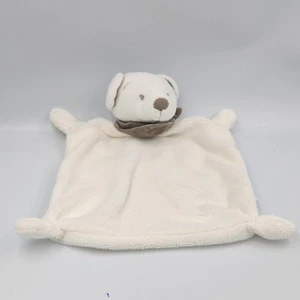 Doudou plat ours blanc bandanas gris beige KIABI SIMBA TOYS - 18316 - Photo 1/2