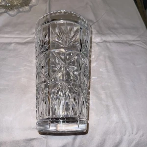 "Florero de cristal vintage de diamantes brillantes de 8 puntos talla 7""" - Imagen 1 de 5