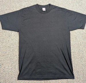 Vintage Jerzees T Shirt Gr. L schwarz unbedruckt Made in USA 80er 90er - Bild 1 von 8