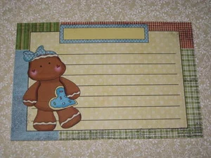 PRIMITIVE SET 12 GINGERBREAD RECIPE CARDS #3 (PLP1-18) - Picture 1 of 1