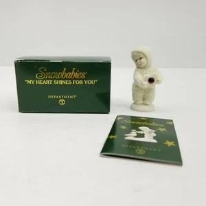 Dept 56 Snowbabies My Heart Shines For You 05999 colore rosso rubino pietra portafortuna luglio - Foto 1 di 9