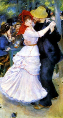 BAILE EN BOUGIVAL PARÍS PAREJA SUBURBIO BAILANDO 1883 POR AUGUSTE RENOIR REPRO Foto 1 de 3