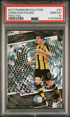 2017 Panini Revolution Fractal Christian Pulisic #31 Rookie SSP PSA 10 - Imagem 1 de 4