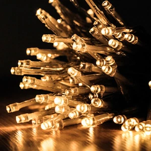 Battery Powered 32ft Yellow 100LED Fairy String Lights Xmas Tree Party Halloween - Picture 1 of 6