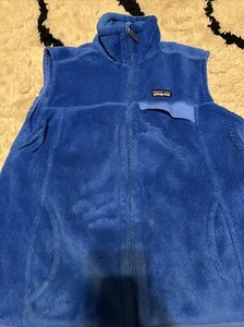 Patagonia Retool Fleece Vest Full Zip Blue Size Womens Polartec Sz M - Picture 1 of 6