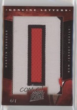 2011-12 Panini Prime Genuine Marks Letter Patch /7 Martin Brodeur #60 Patch HOF