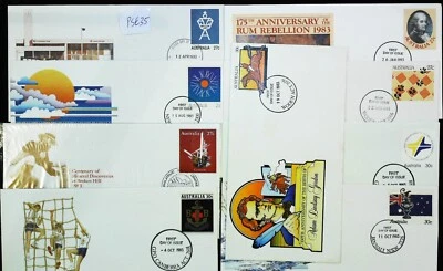 1983 FDC PSE x 9 Australia. Pre-stamped envelopes. Very fine condition. (PSE35) - Image 1 of 3