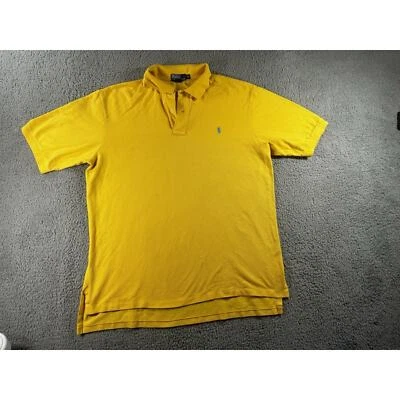 Camisa polo masculina Ralph Lauren XLT alta manga curta pequena pônei sólida - Imagem 1 de 4