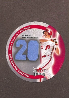 2003 Fleer硬球圆号比赛使用MS Mike Schmidt球衣双布贴 — 第 1/3 张图片