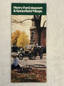 Henry Ford Museum & Greenwich Village Travel Brochure 1986 Dearborn Michigan Vtg - Picture 1 of 5