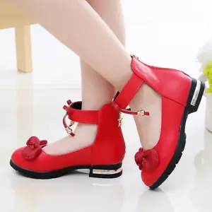 GIRL'S LOW HEEL BOWKNOT PRINCESS SHOES - Picture 1 of 14