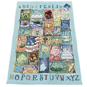 Holiday Alphabet Collage A-Z Tapestry Wall Hanging ~ Artist, Krista Hamrick - Picture 1 of 2